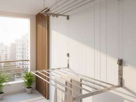 Ceiling Mounted Cloth Hanger Installation - Hyderabad Service