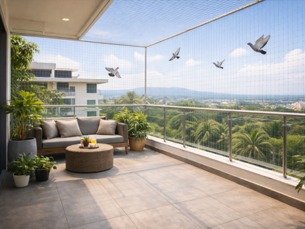 Pigeon Net Installation on Balcony - Hyderabad Service